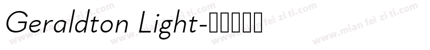 Geraldton Light字体转换